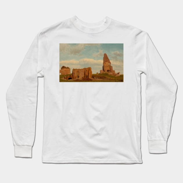 Ruins - Campagna of Rome by Albert Bierstadt Long Sleeve T-Shirt by Classic Art Stall